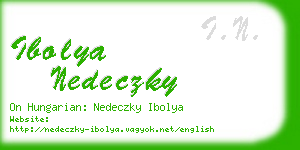 ibolya nedeczky business card